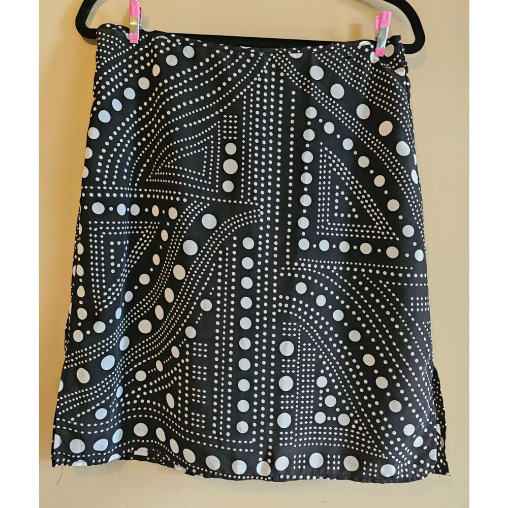 Xhilaration y2k retro black/white polka dot-graphic pattern pencil skirt sz M